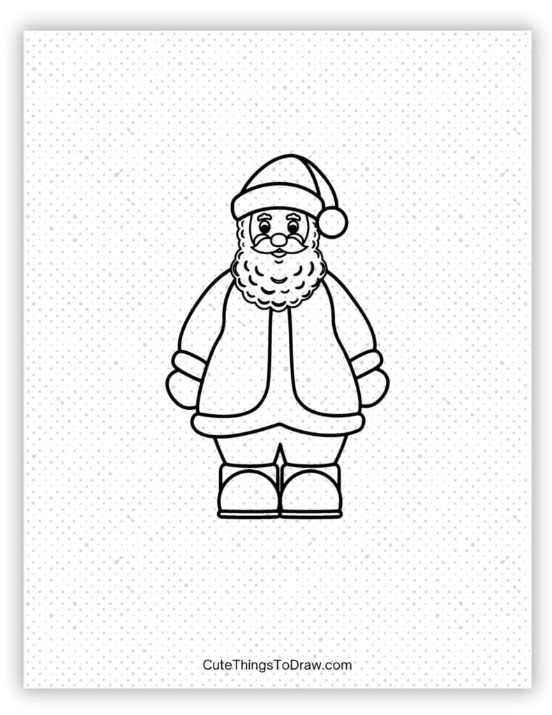 Easy to draw Santa Claus drawing