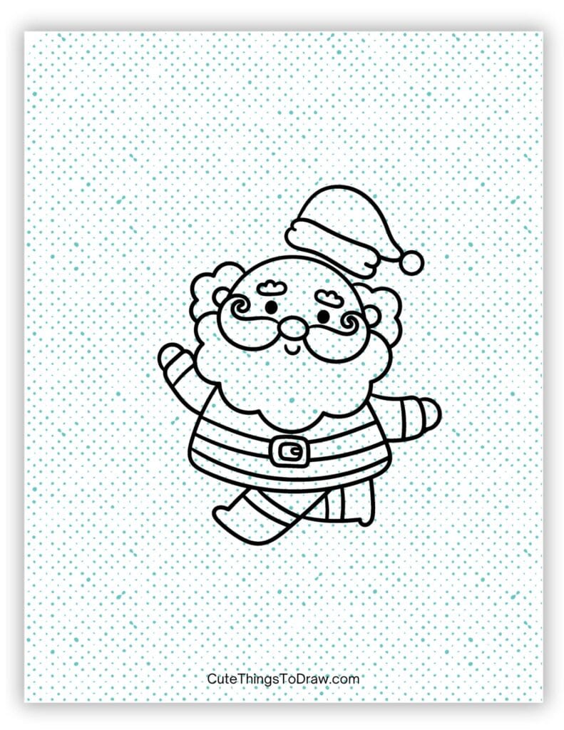 Happy Santa Claus drawing