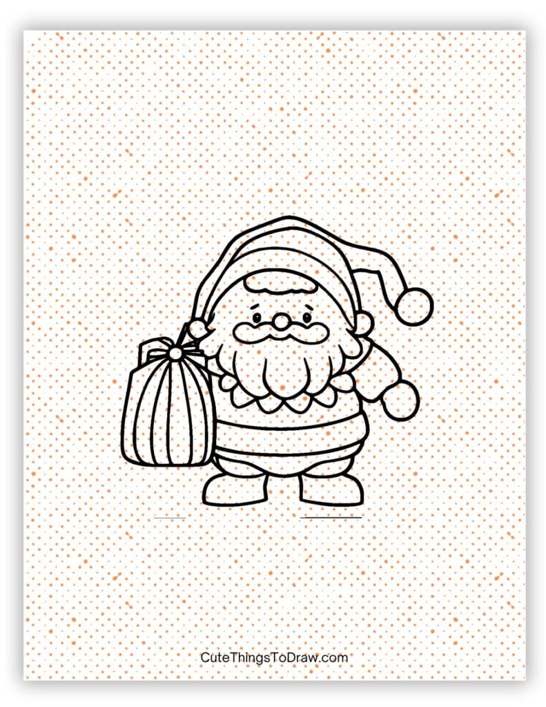 Santa wearing an elf suit Santa Claus drawing