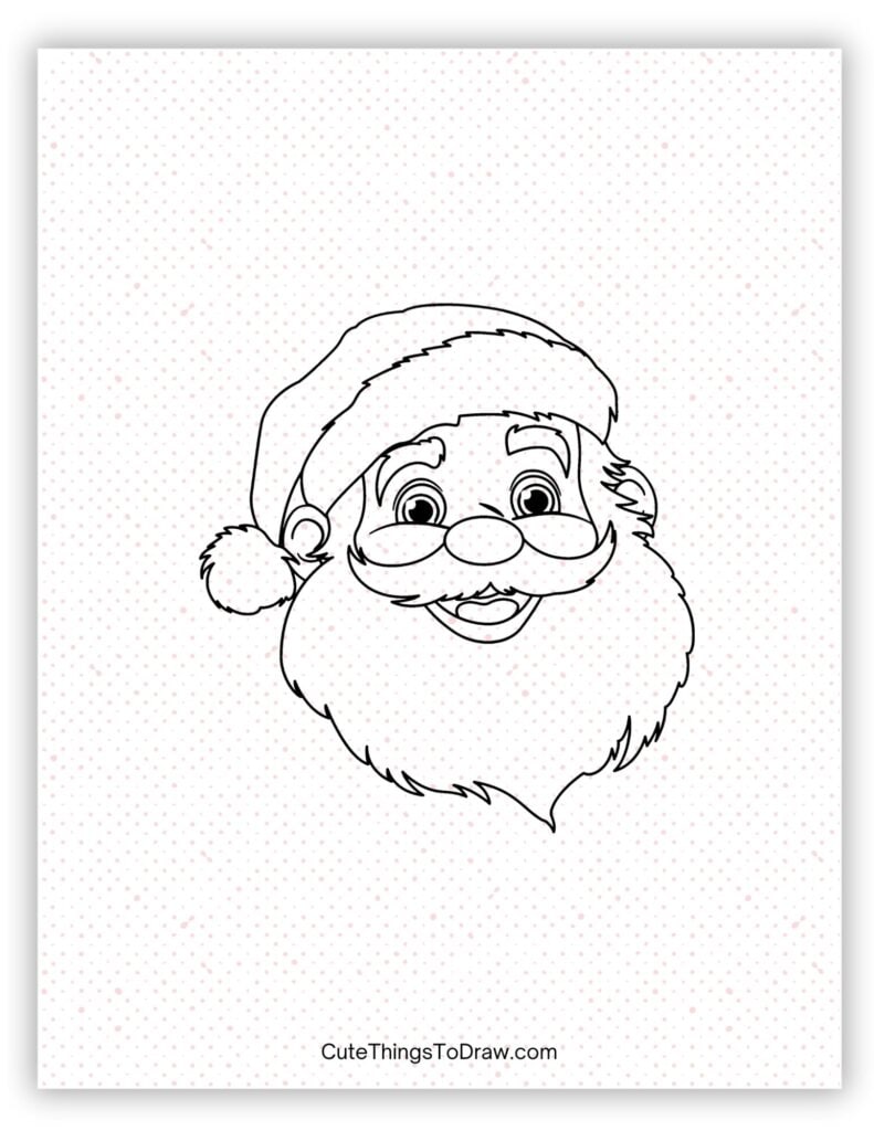 Santa's face Santa Claus drawing