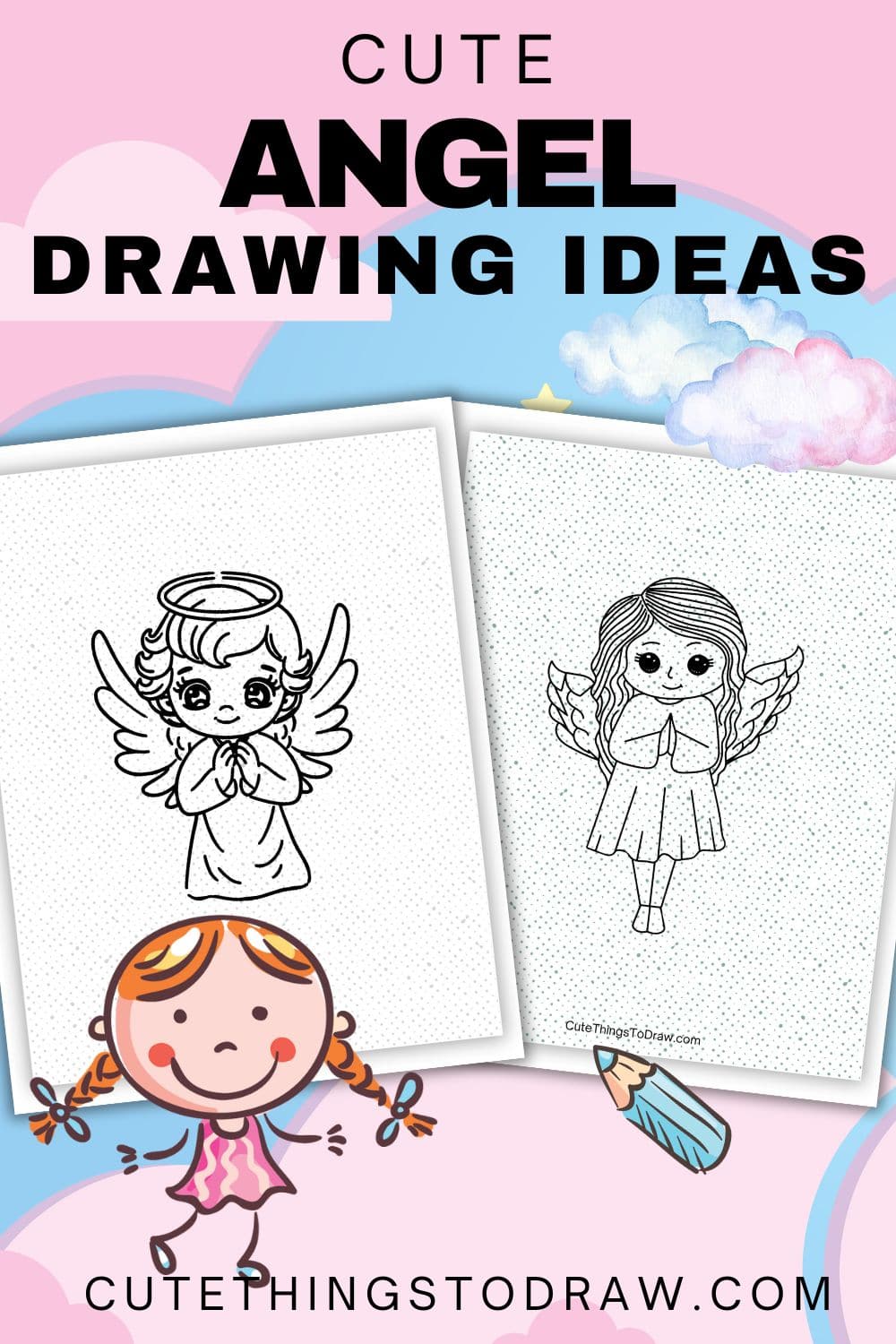 Random Angel Things Cute Angel Drawing Ideas - Cute Things to Draw