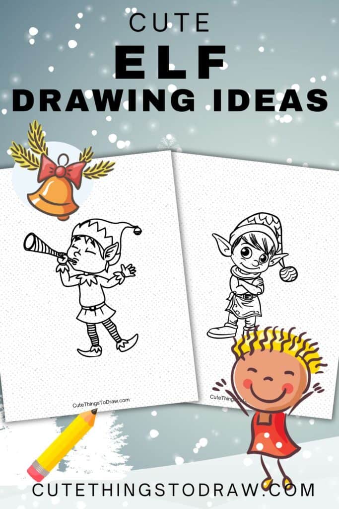 elf drawing pinterest image