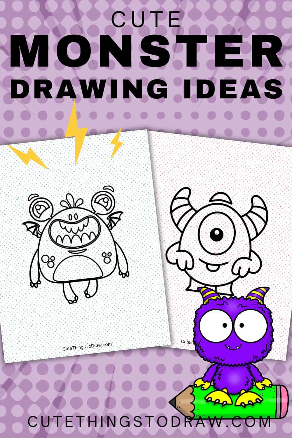 Cute Monster Drawing Ideas - Cute Things to Draw