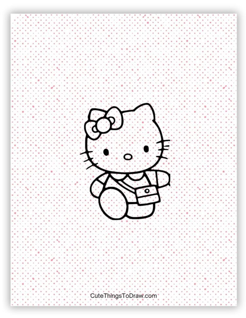 Cute Shopping Hello Kitty Drawing