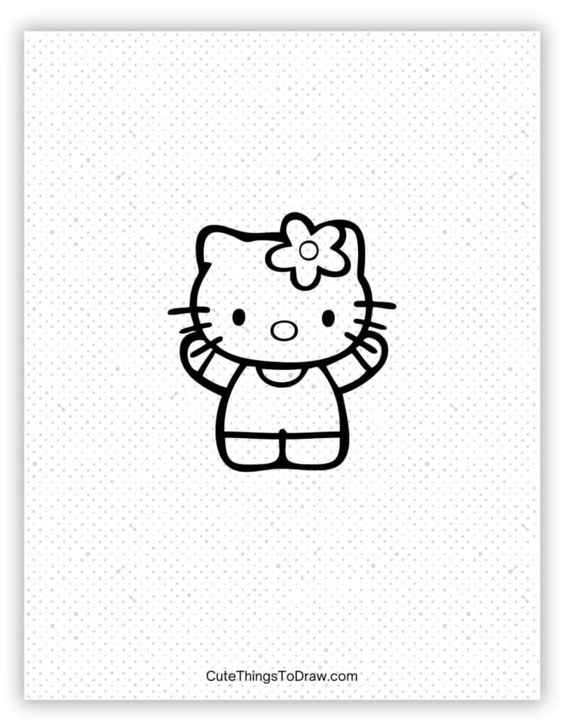 Excited Hello Kitty Drawing
