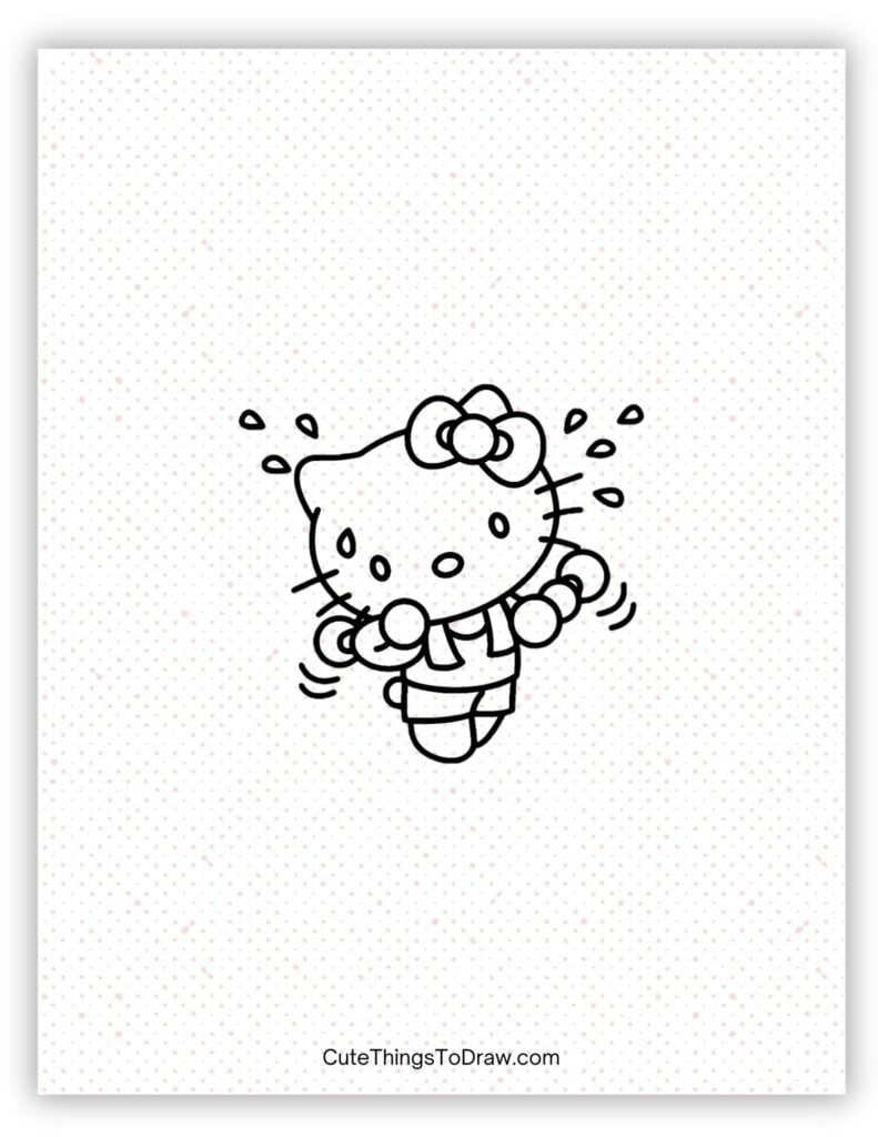 Exercising Hello Kitty Drawing