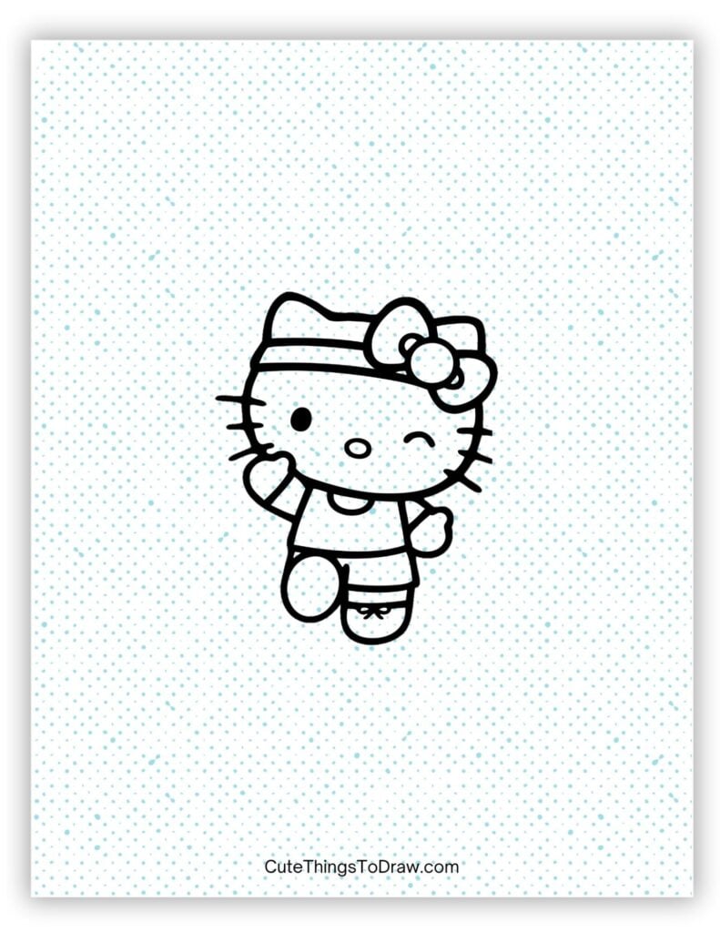 Jogging Hello Kitty Drawing