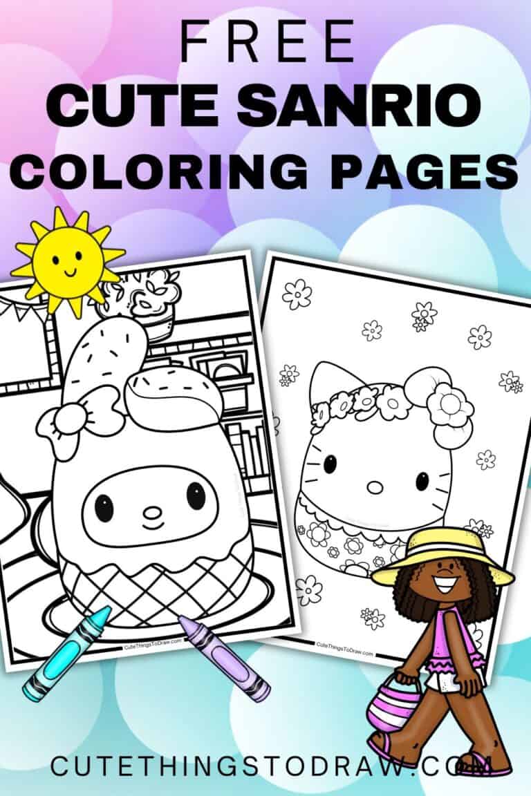 Cute Sanrio Coloring Pages (Free PDF Printables) - Cute Things to Draw