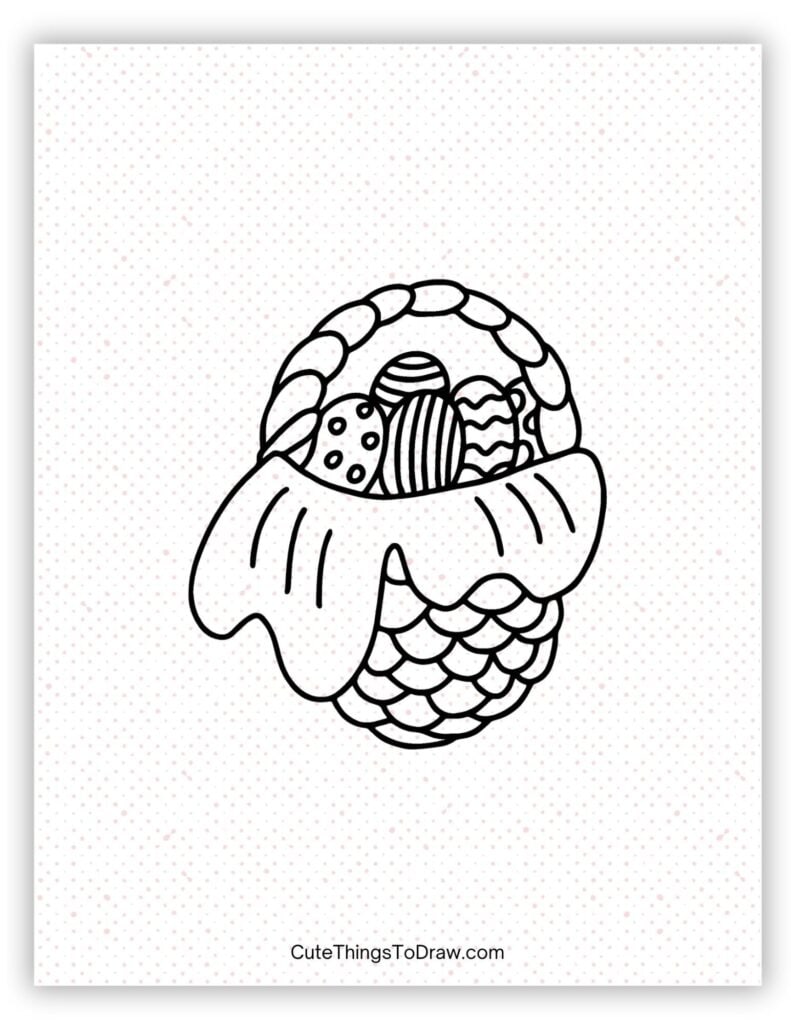 Cute Easter basket drawing
