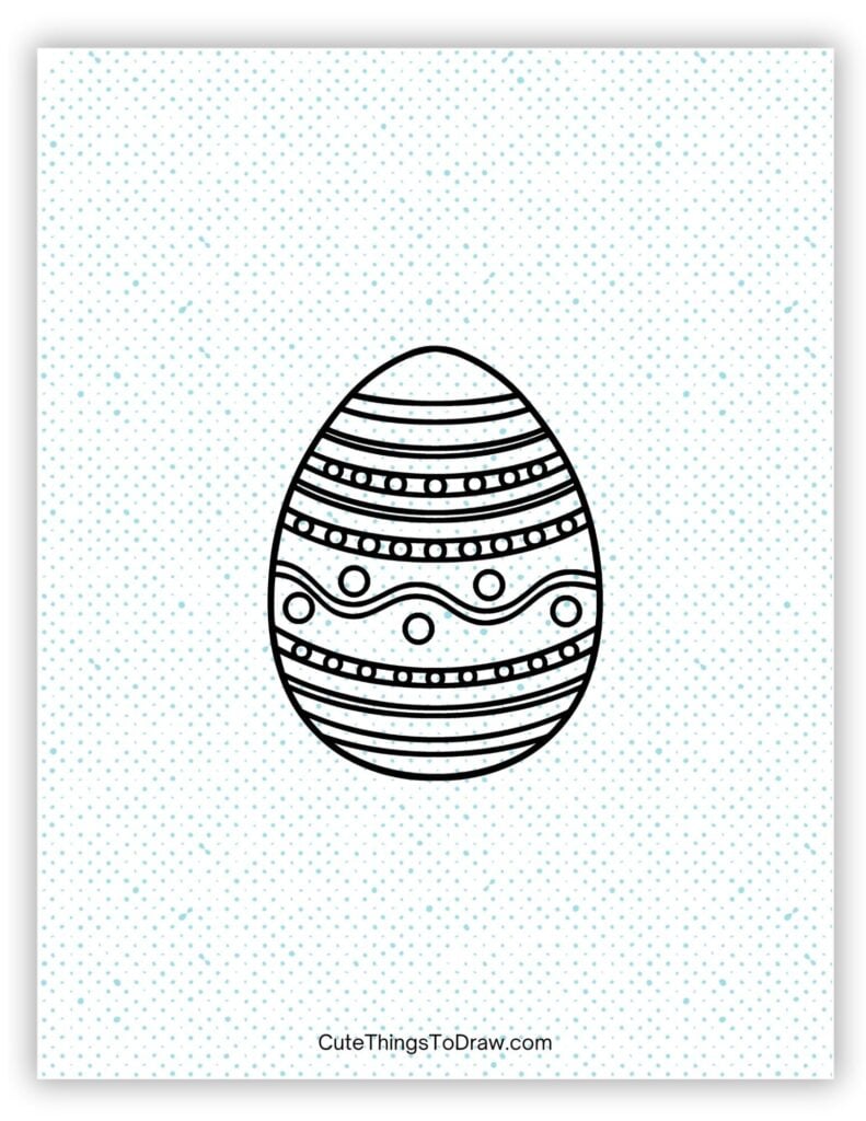 Decorative Easter egg drawing