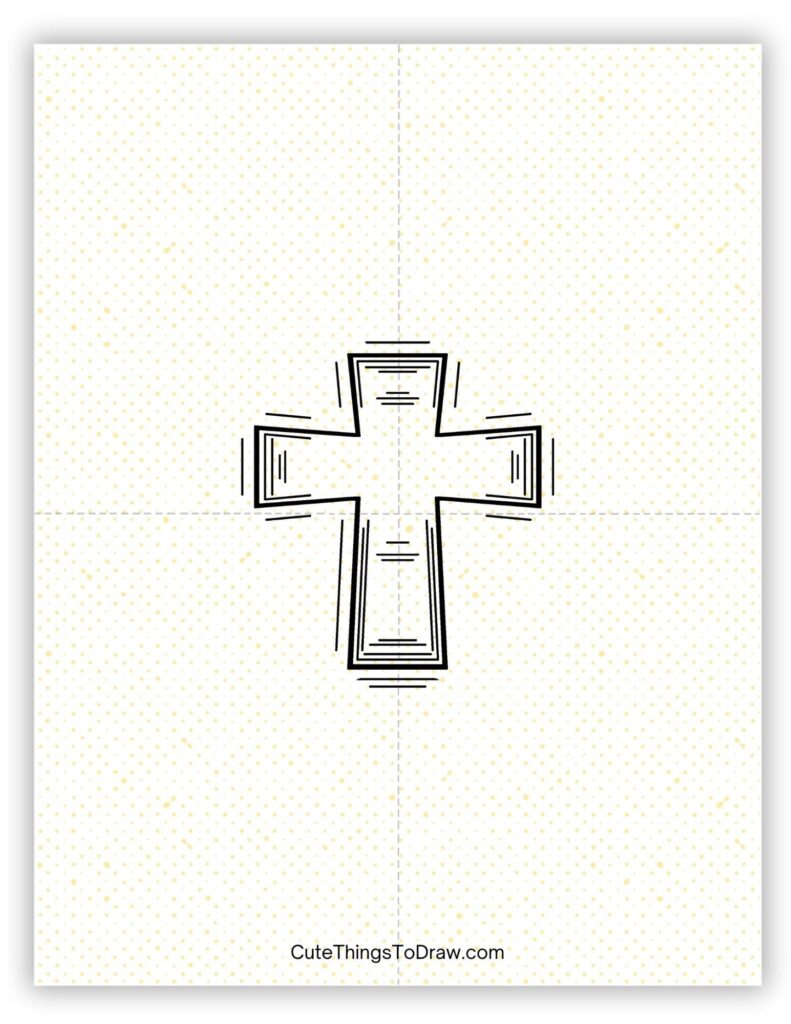 Easter cross drawing