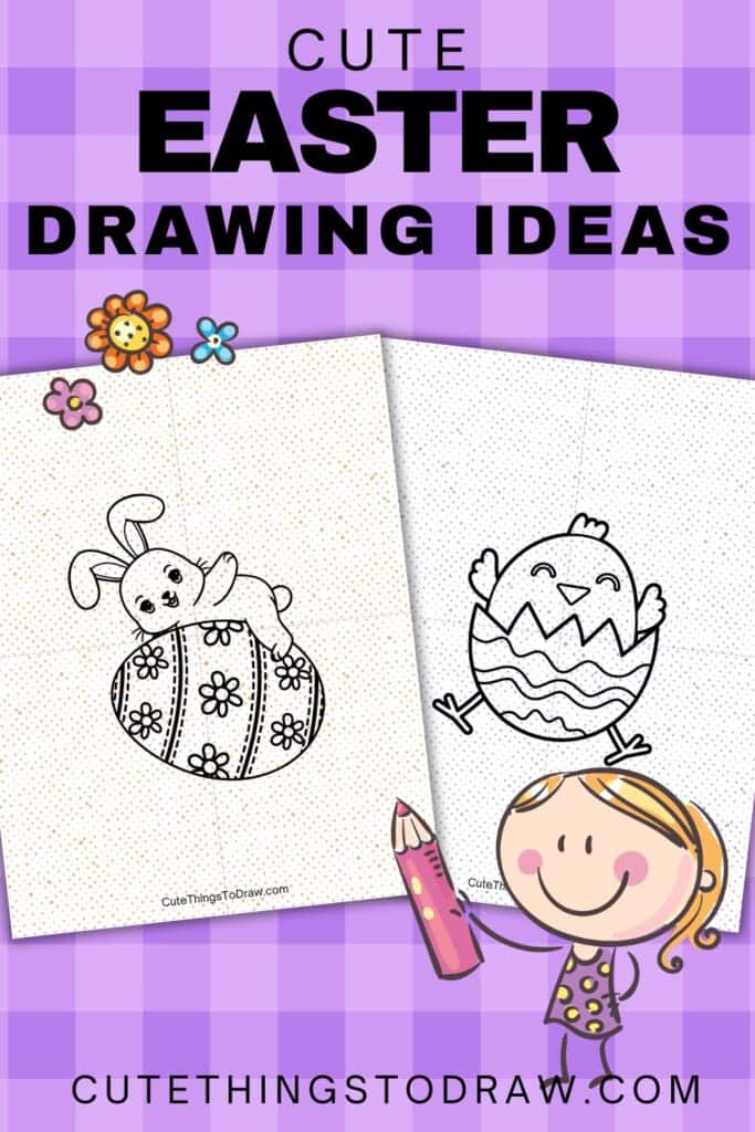 Easter drawing pinterest image
