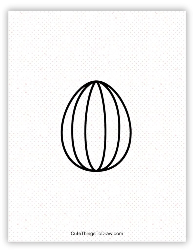 Easy to draw design on an Easter egg