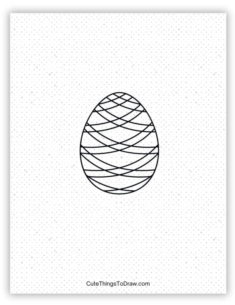 Fun criss-crossed lines to draw on an Easter egg