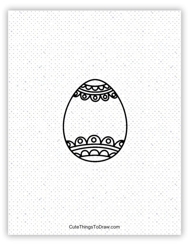 Ornamental drawing on an Easter egg