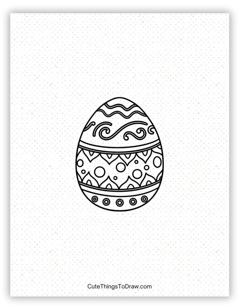 Pretty design to draw on an Easter egg