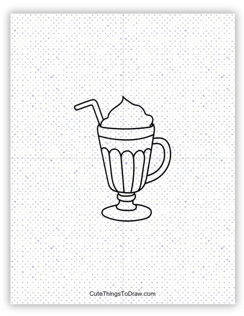 Ice cream milkshake in a mug