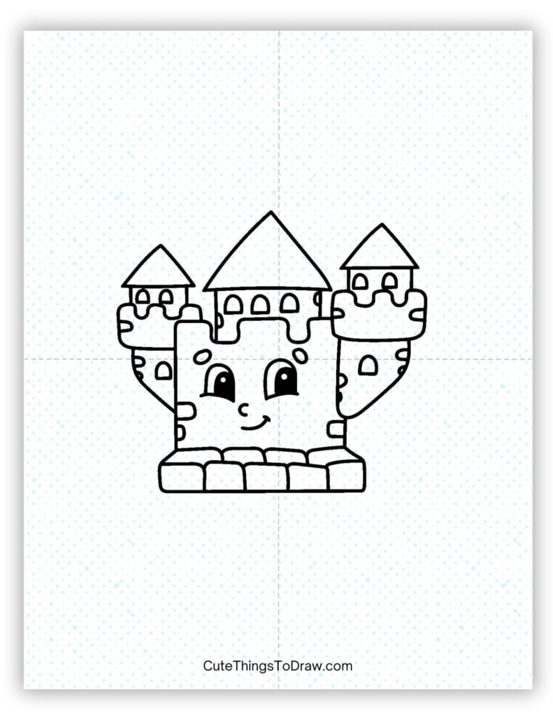 Kawaii castle drawing