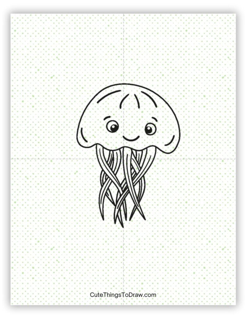 Kawaii octopus to draw