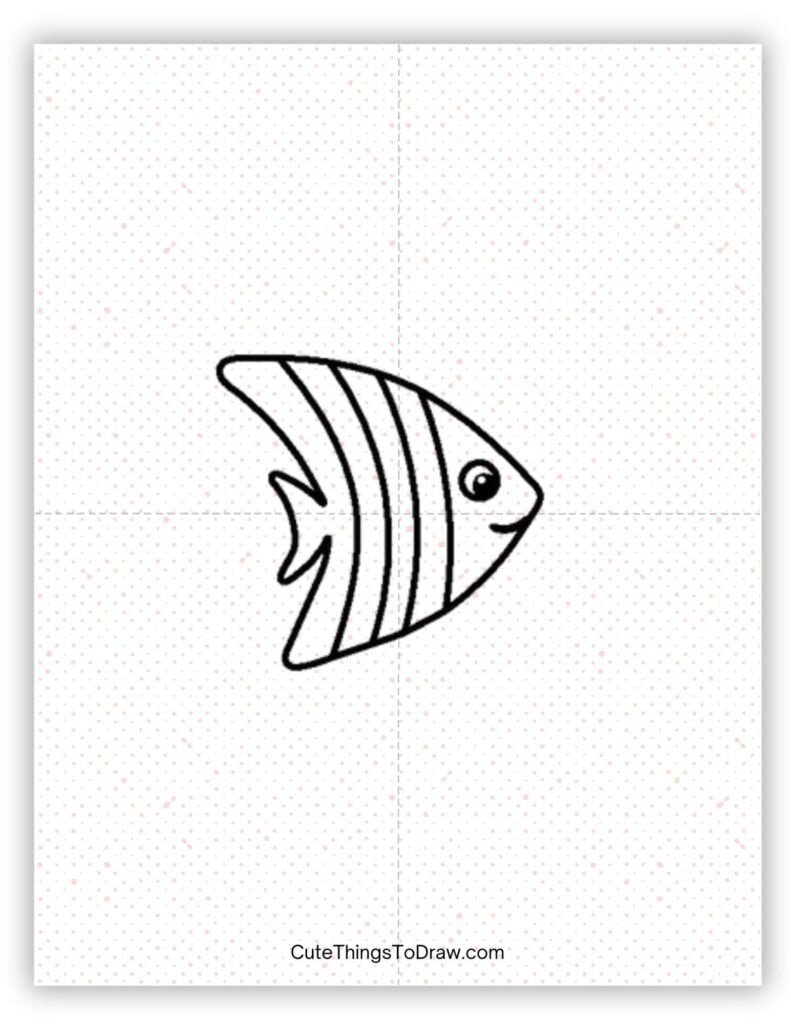 Sea creature fish drawing 