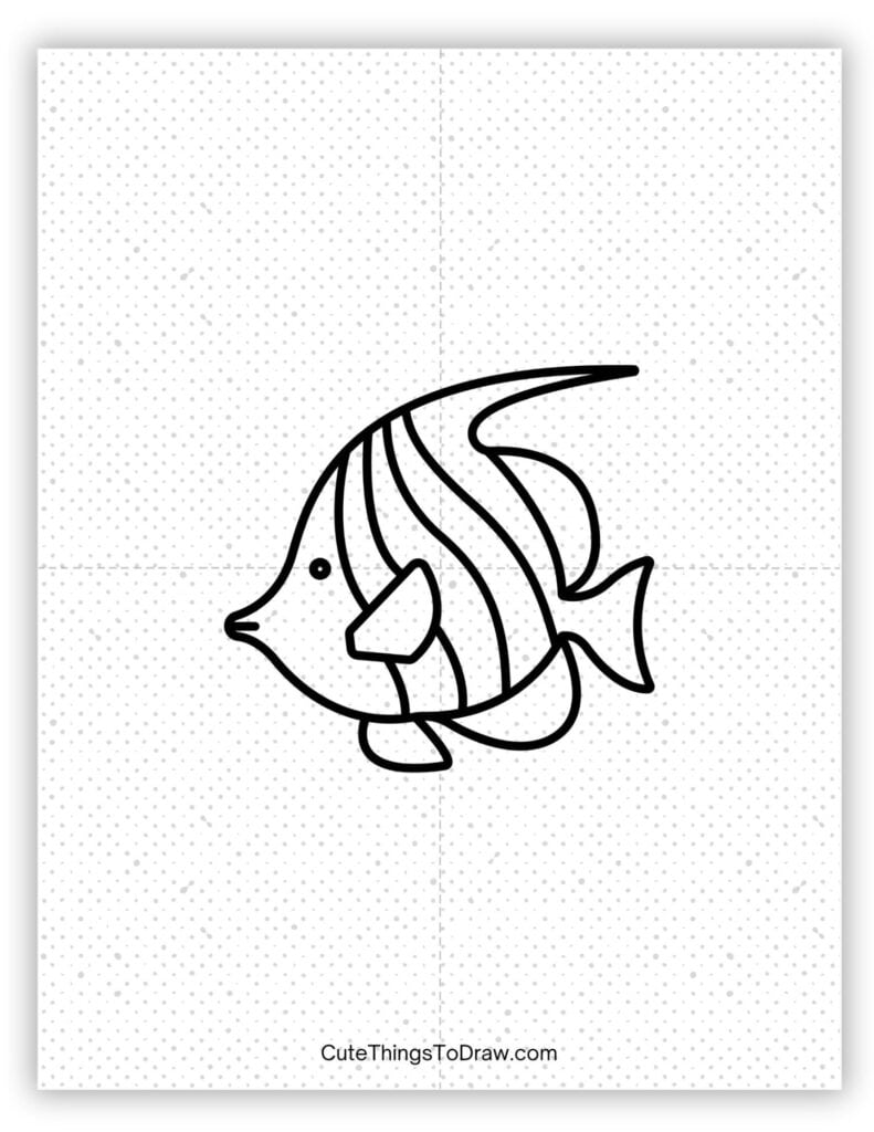 Sea creature fish drawing