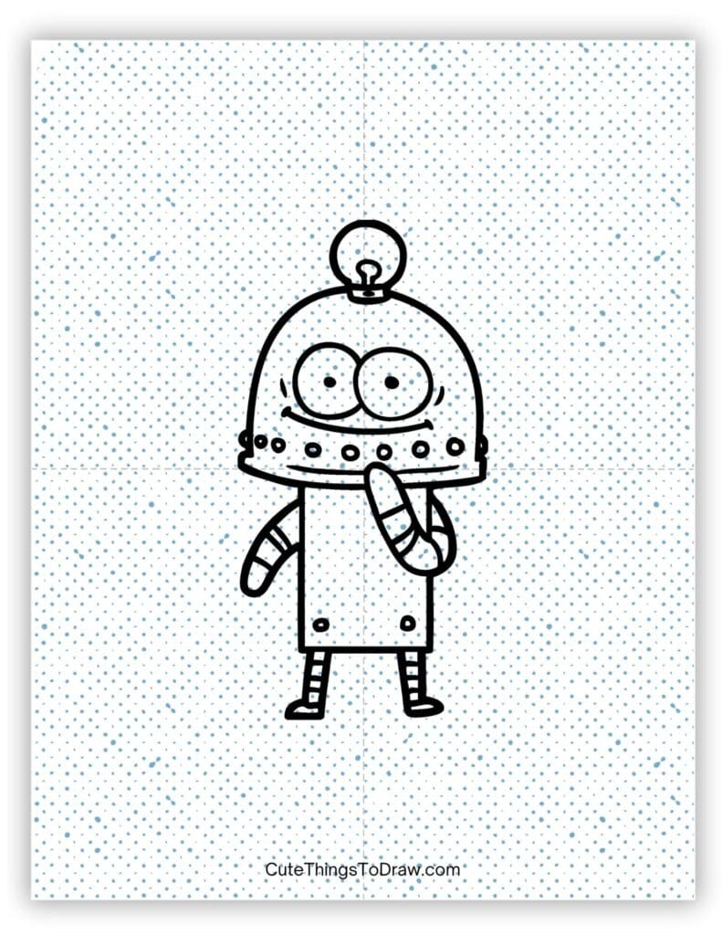 Silly cartoon alien drawing