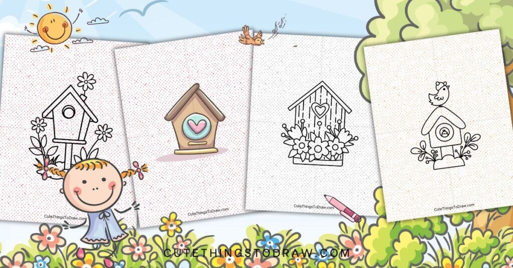 Cute Birdhouse Drawing Ideas Cute Things to Draw