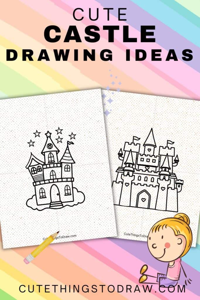 castle drawing pinterest image